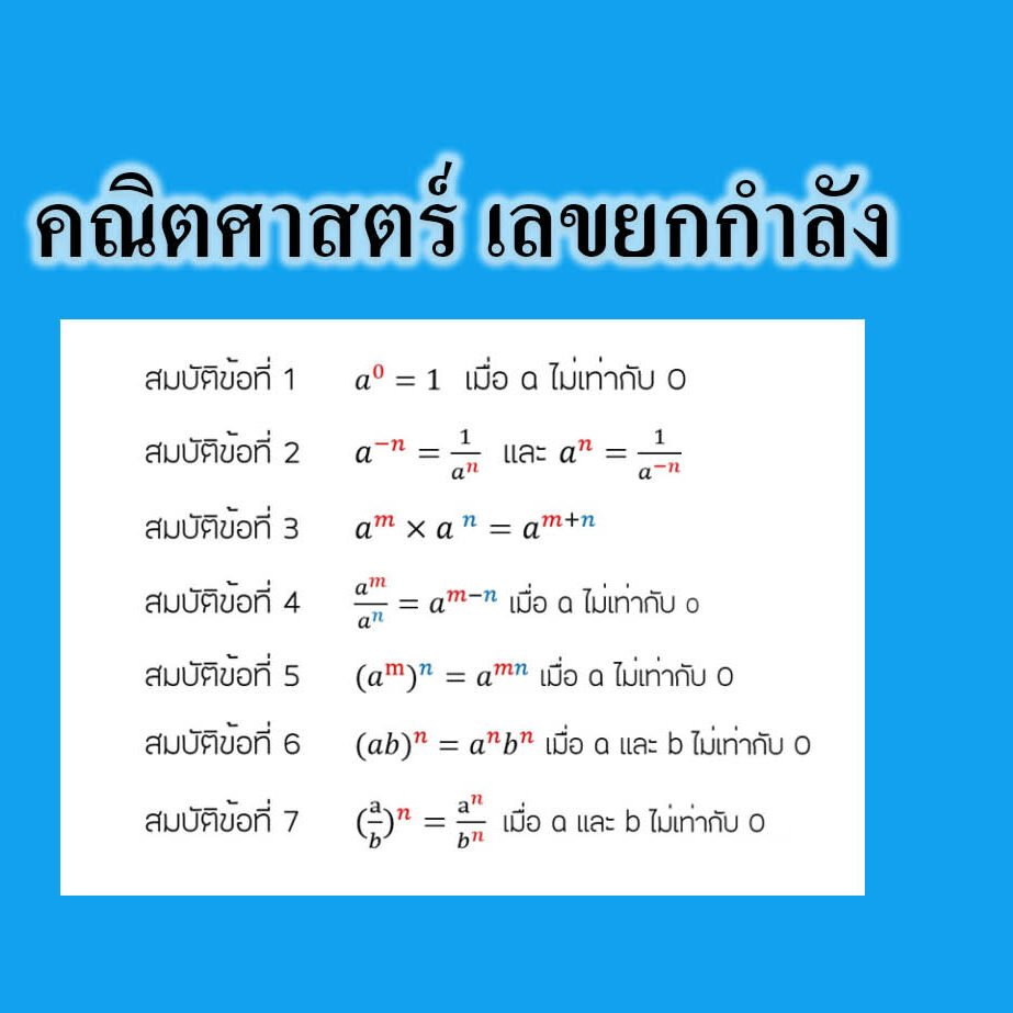 เลขยกกำลัง ฐาน และเลขชี้กำลัง เลขยกกำลัง ฐาน และเลขชี้กำลัง