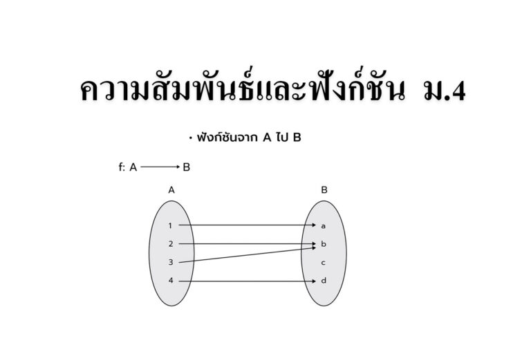 ความสัมพันธ์และฟังก์ชัน ความสัมพันธ์และฟังก์ชัน