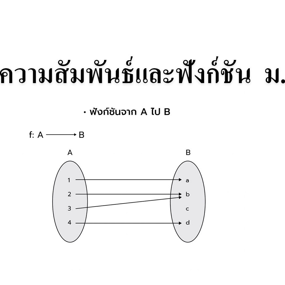 ความสัมพันธ์และฟังก์ชัน ความสัมพันธ์และฟังก์ชัน