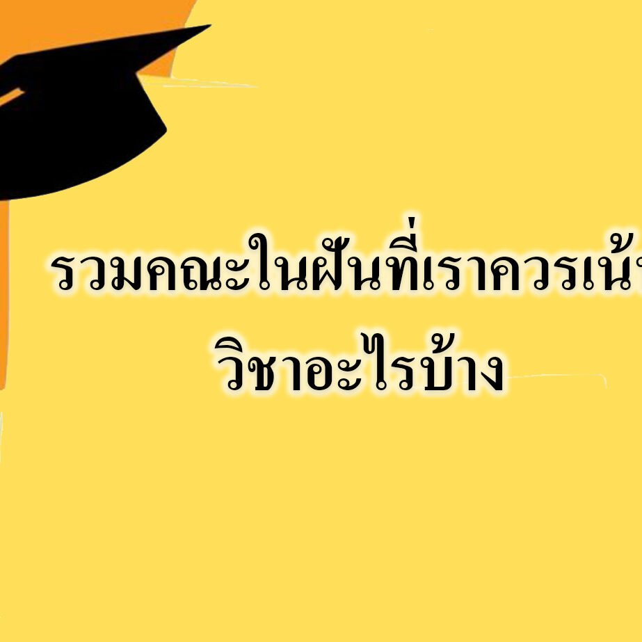 รวมคณะในฝันที่เราควรเน้นวิชาอะไรบ้าง