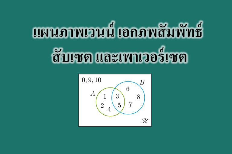แผนภาพเวนน์ เอกภพสัมพัทธ์ สับเซต และเพาเวอร์เซต