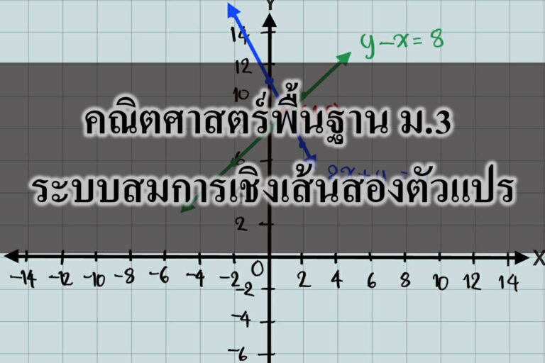 คณิตศาสตร์พื้นฐาน ม.3 ระบบสมการเชิงเส้นสองตัวแปร