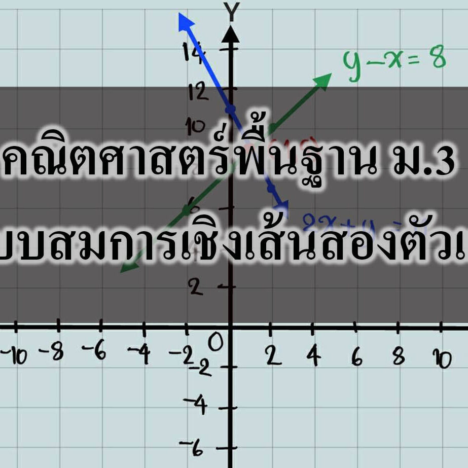 คณิตศาสตร์พื้นฐาน ม.3 ระบบสมการเชิงเส้นสองตัวแปร