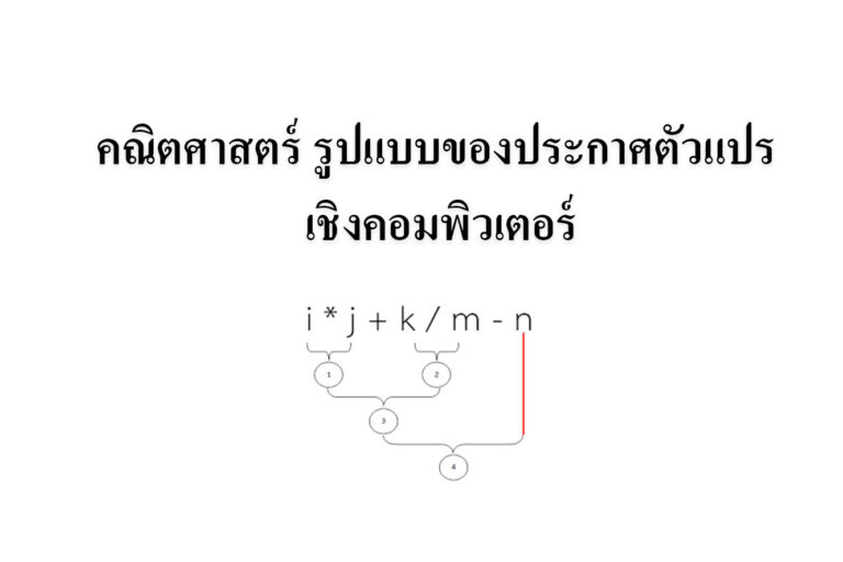 ตัวแปรและตัวดำเนินการทางคณิตศาสตร์ คอมพิวเตอร์