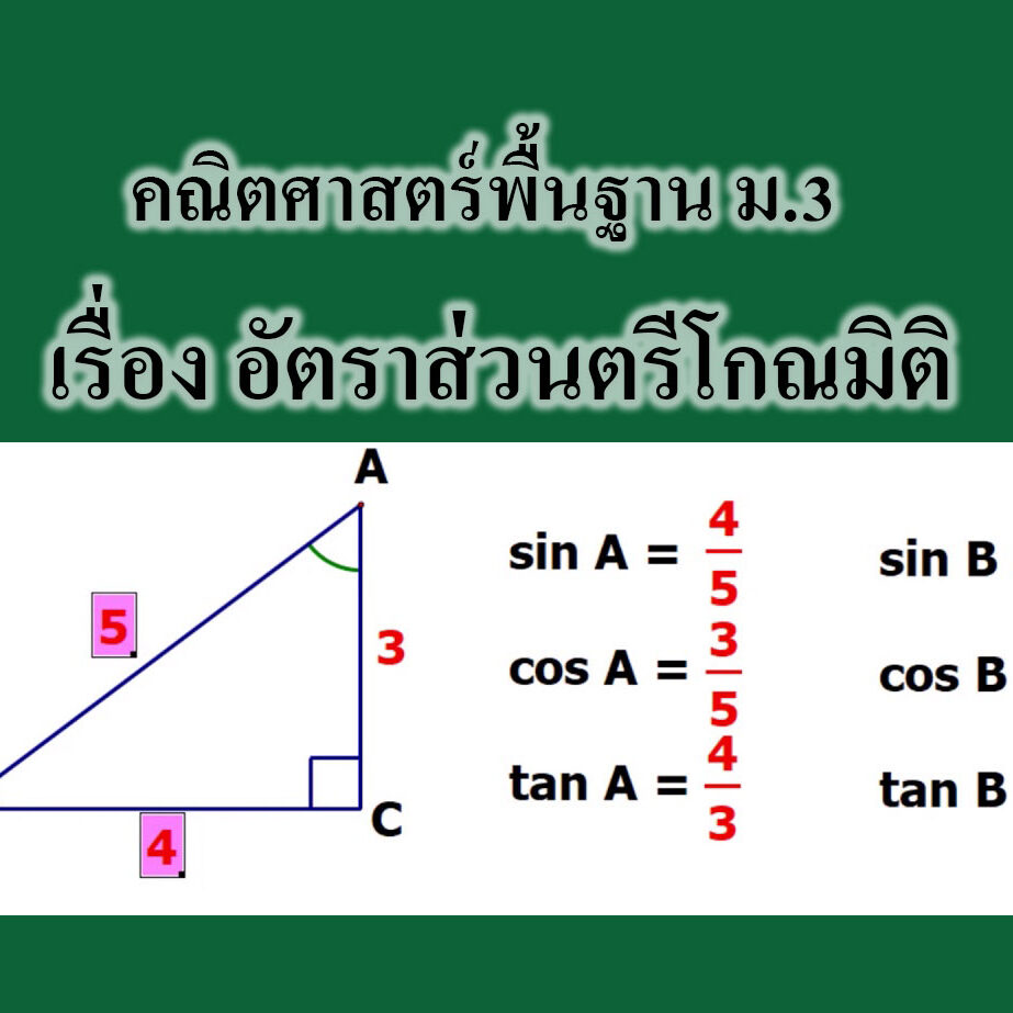 อัตราส่วนตรีโกณมิติ อัตราส่วนตรีโกณมิติ
