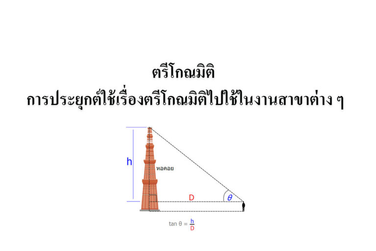 การประยุกต์ใช้เรื่องตรีโกณมิติไปใช้ในงานสาขาต่าง