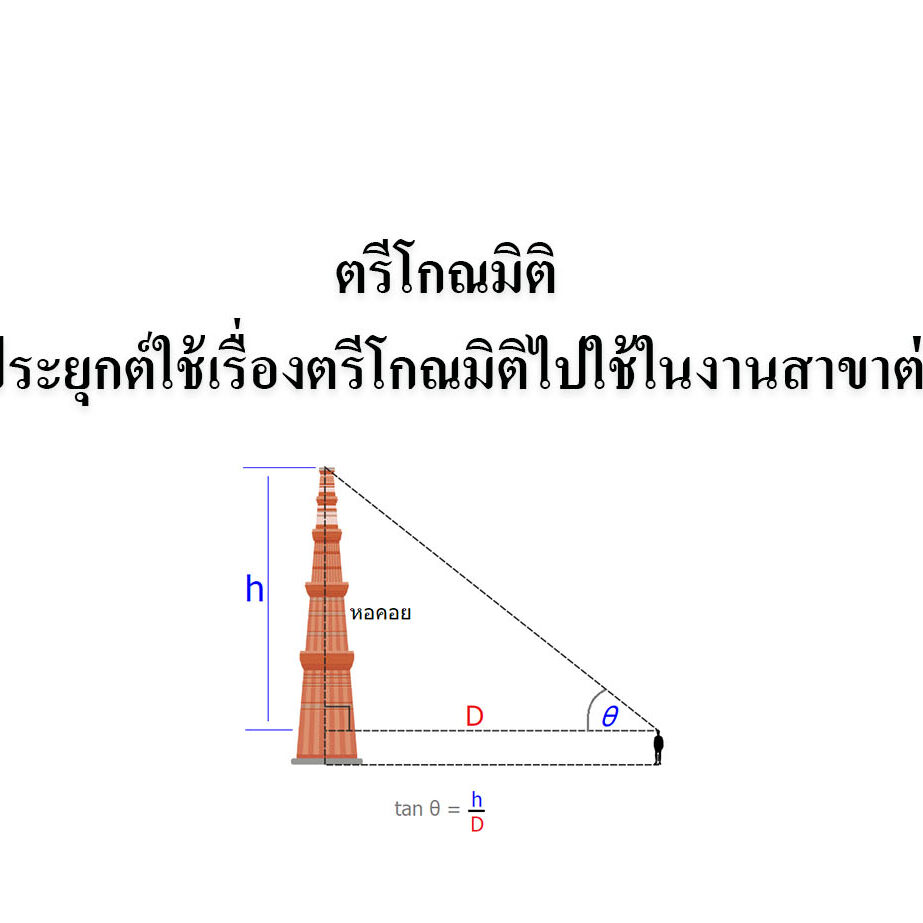 การประยุกต์ใช้เรื่องตรีโกณมิติไปใช้ในงานสาขาต่าง
