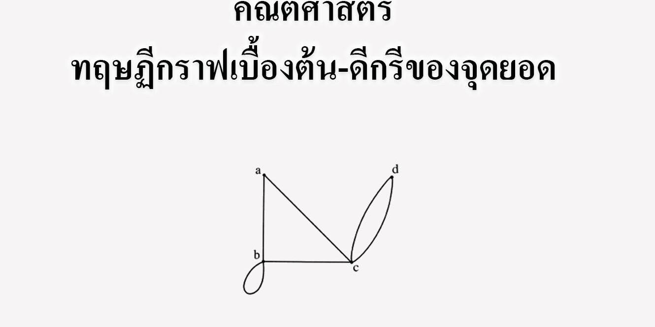 ทฤษฏีกราฟเบื้องต้น‎-ดีกรีของจุดยอด