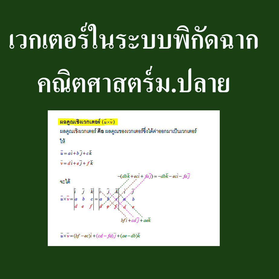 เวกเตอร์ในระบบพิกัดฉาก-คณิตศาสตร์