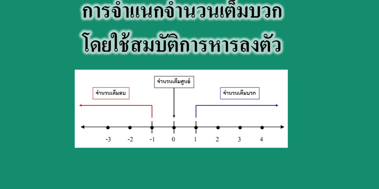 การจำแนกจำนวนเต็มบวกโดยใช้สมบัติการหารลงตัว