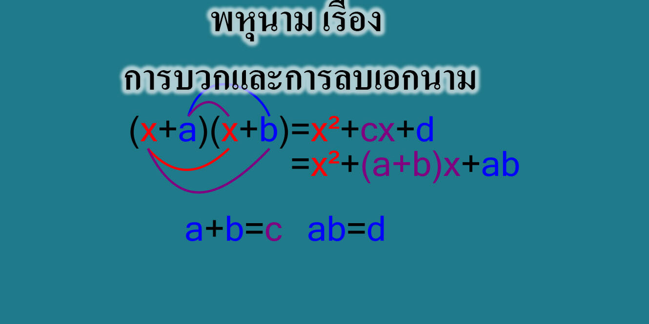 พหุนาม เรื่อง การบวกและการลบเอกนาม
