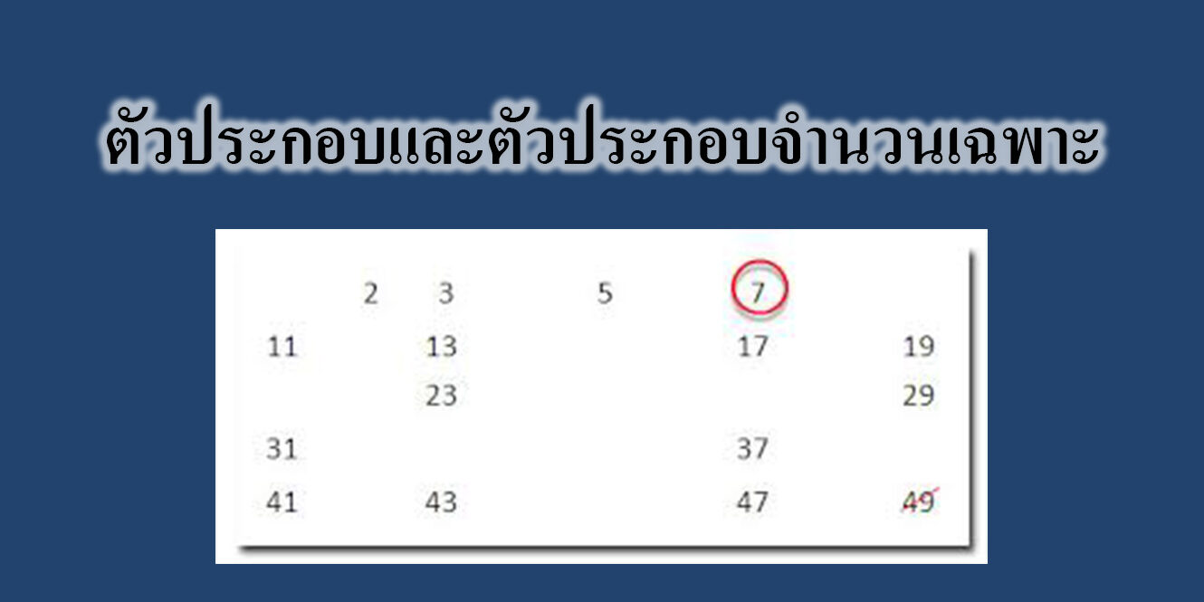 จำนวนเฉพาะและจำนวนประกอบ