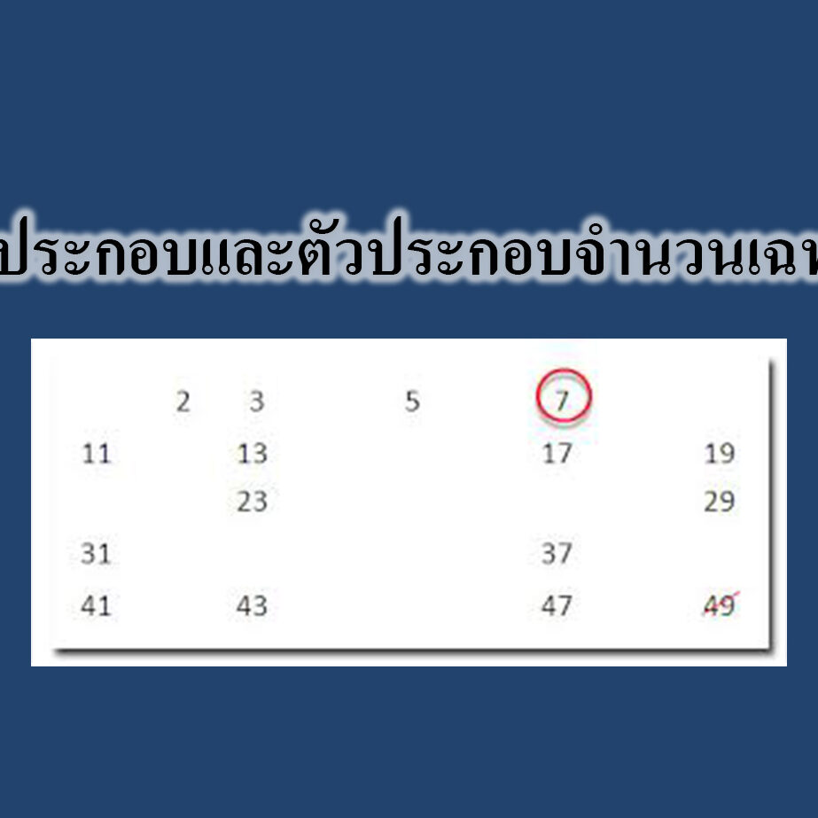 วิธีตรวจสอบว่าเป็นจำนวนเฉพาะหรือไม่ จำนวนเฉพาะและจำนวนประกอบ