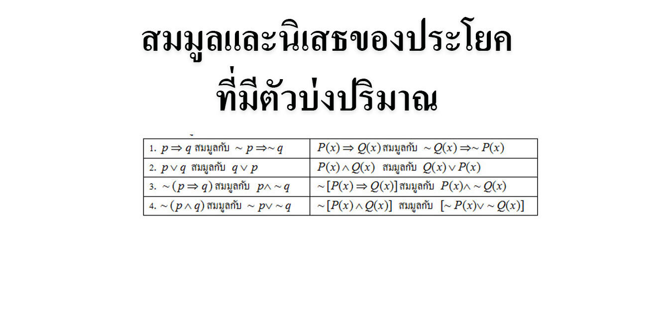 ตรรกศาสตร์เบื้องต้น ตัวบ่งปริมาณ Quantified Statement Tuemaster เรียนออนไลน์ ม ปลาย