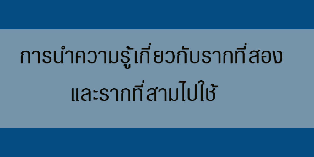 การนำความรู้เกี่ยวกับรากที่สองและรากที่สามไปใช้ การนำความรู้เกี่ยวกับรากที่สองและรากที่สามไปใช้