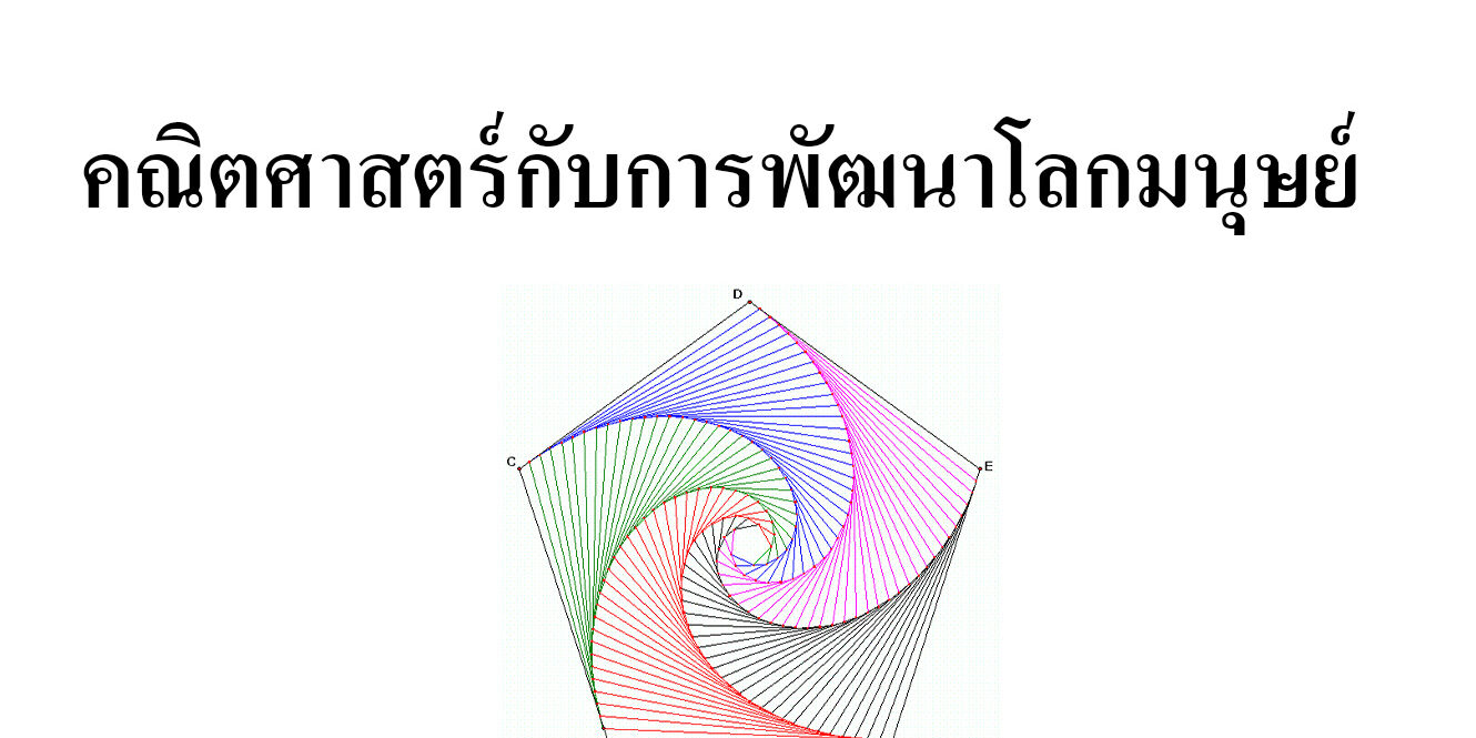 คณิตศาสตร์กับการพัฒนาโลกมนุษย์ คณิตศาสตร์กับการพัฒนาโลกมนุษย์
