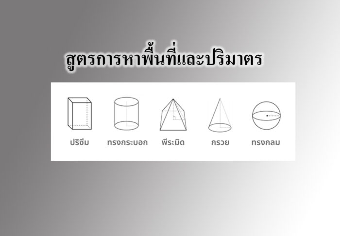 สูตรการหาพื้นที่และปริมาตร