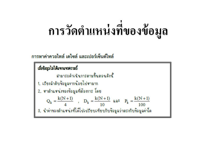การวัดตําแหน่งที่ของข้อมูล