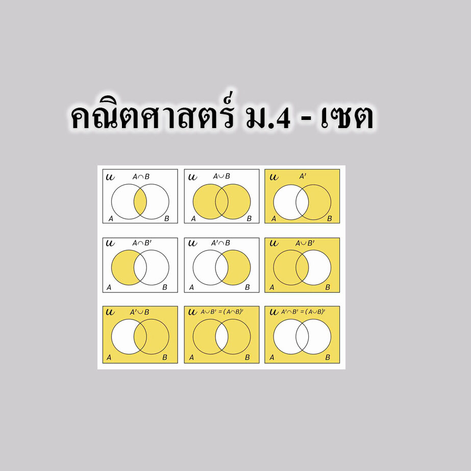 คณิตศาสตร์ ม.4 - เซต