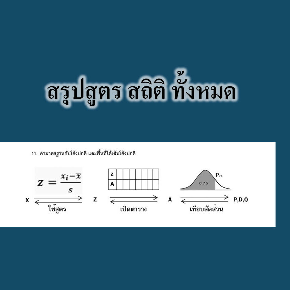 สรุปสูตร สถิติ ทั้งหมด