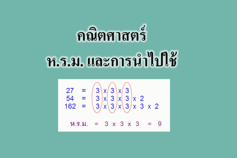 หารร่วมมาก หารร่วมมาก
