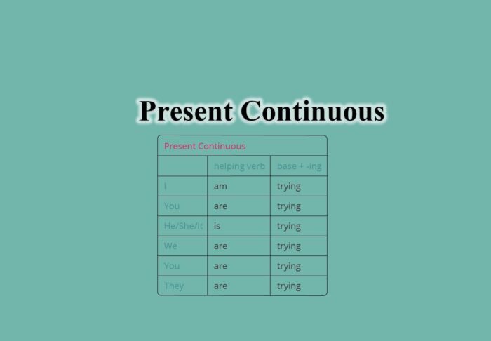 Present Continuous Present Continuous