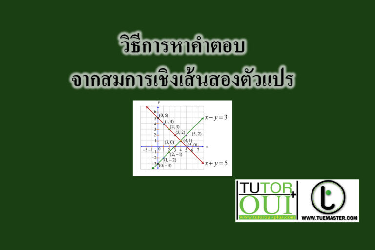 วิธีการหาคำตอบจากสมการเชิงเส้นสองตัวแปร