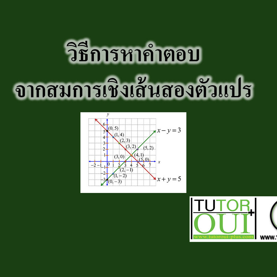วิธีการหาคำตอบจากสมการเชิงเส้นสองตัวแปร