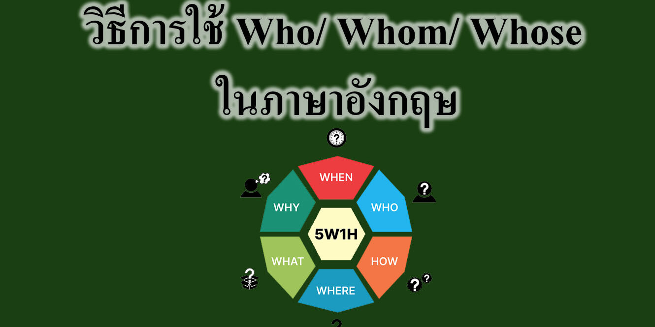 วิธีการใช้ Who/ Whom/ Whose ในภาษาอังกฤษ