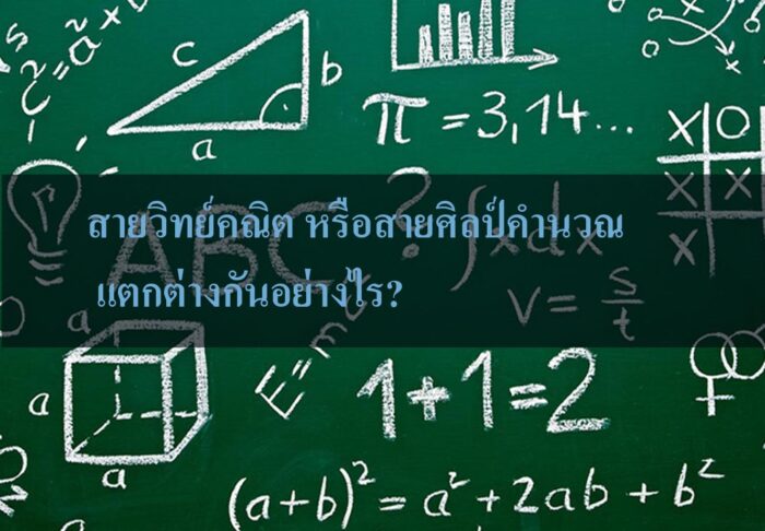 สายวิทย์คณิต หรือสายศิลป์คำนวณ แตกต่างกันอย่างไร?