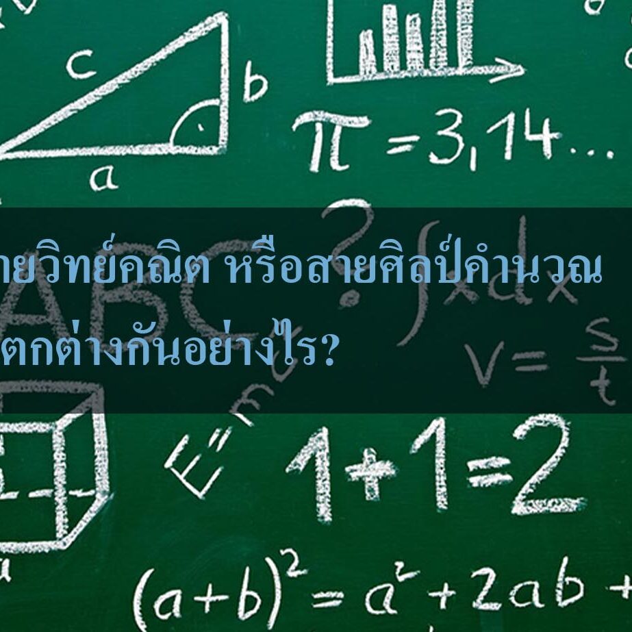 สายวิทย์คณิต หรือสายศิลป์คำนวณ แตกต่างกันอย่างไร?