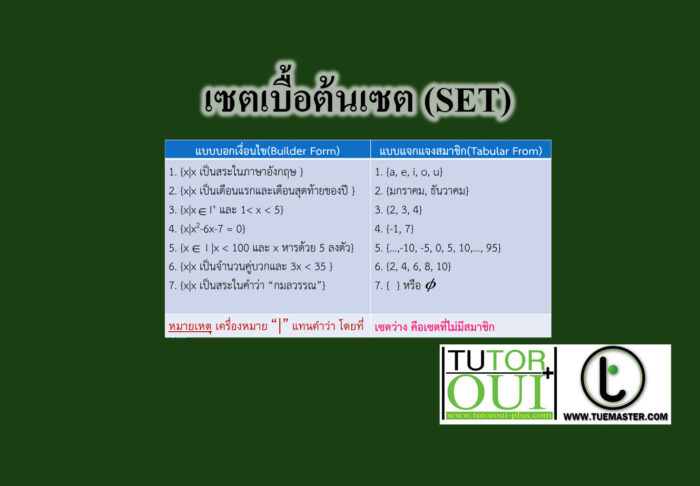 เซตเบื้อต้นเซต (SET)