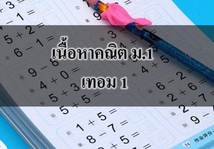 เนื้อหาคณิต ม.1 เทอม 1
