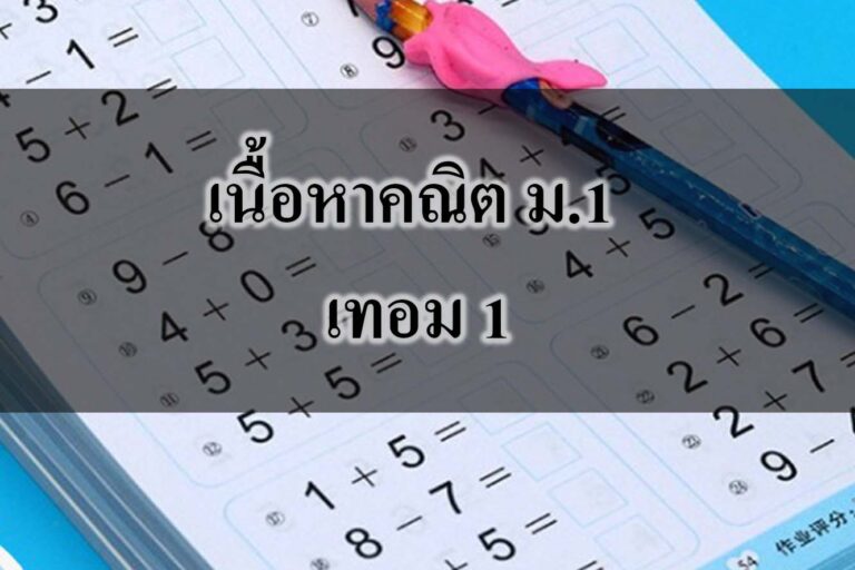 เนื้อหาคณิต ม.1 เทอม 1