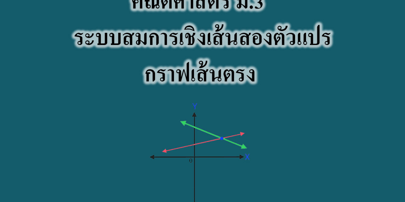 ระบบสมการเชิงเส้นสองตัวแปร ระบบสมการเชิงเส้นสองตัวแปร