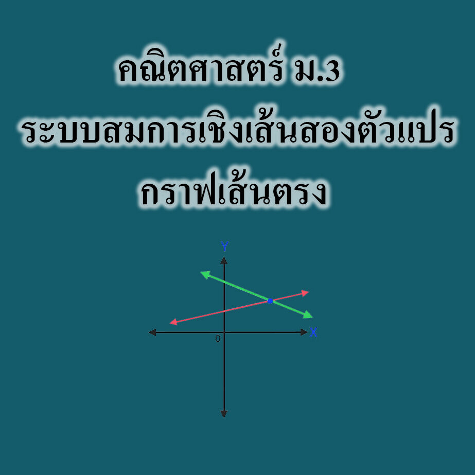 ระบบสมการเชิงเส้นสองตัวแปร ระบบสมการเชิงเส้นสองตัวแปร