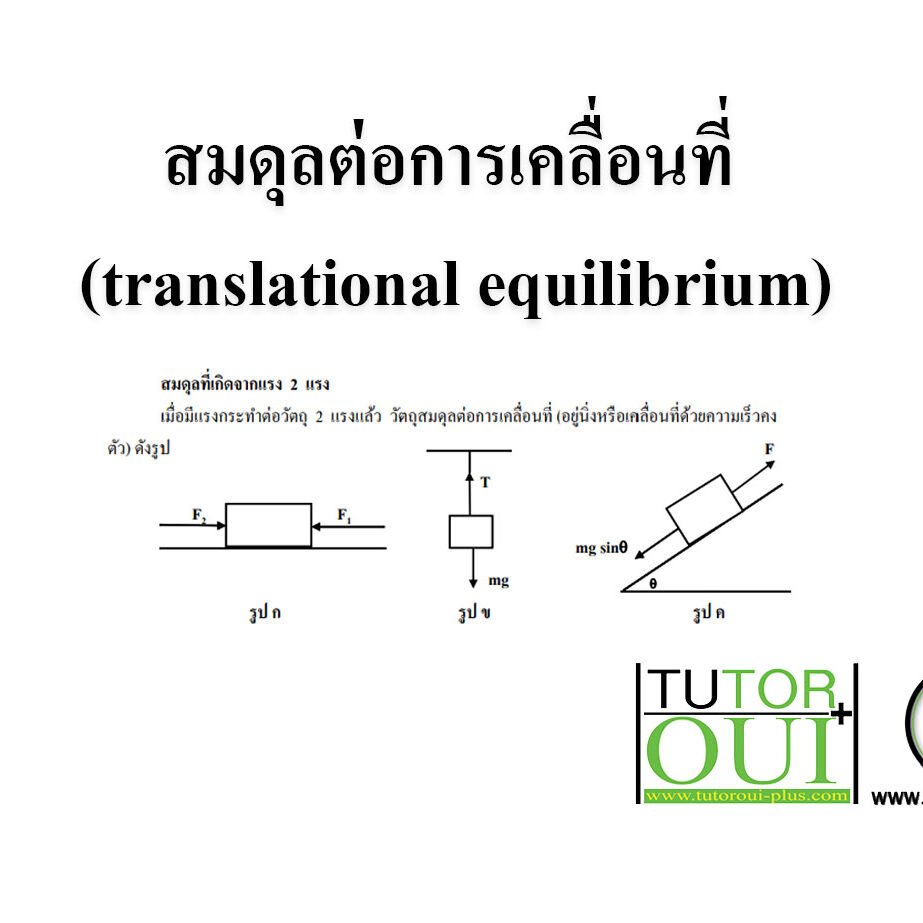 สมดุลต่อการเคลื่อนที่ (translational equilibrium)