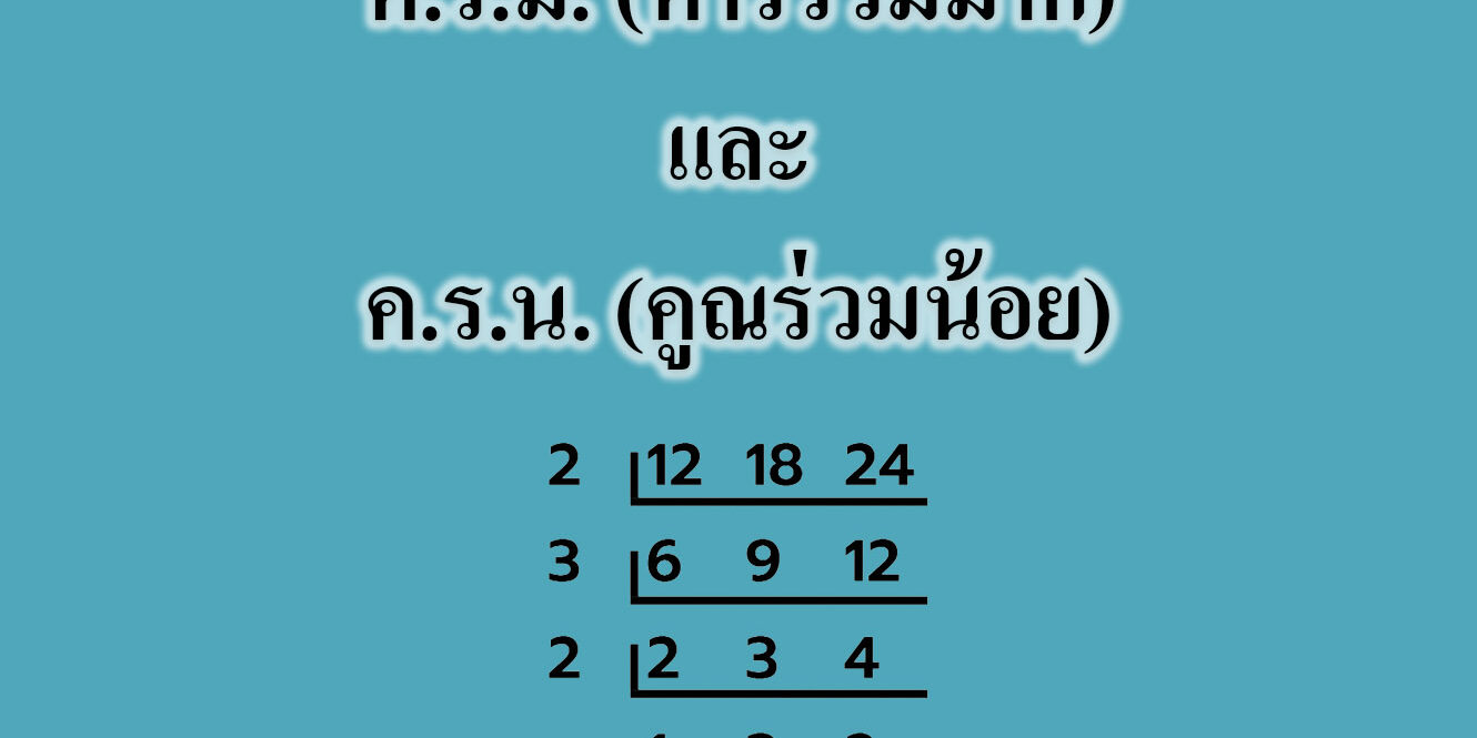 ห.ร.ม. (หารร่วมมาก) ห.ร.ม. (หารร่วมมาก)