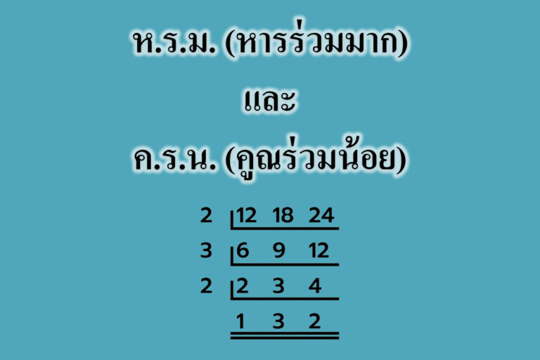 ห.ร.ม. (หารร่วมมาก) ห.ร.ม. (หารร่วมมาก)