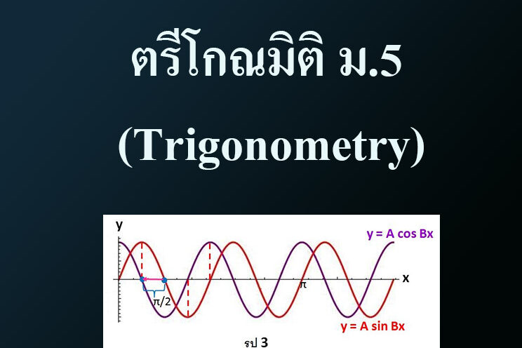 ฟังก์ชันตรีโกณมิติ ทุกฟังก์ชัน เป็นฟังก์ชันที่เป็นคาบ (Periodic Function) ฟังก์ชันตรีโกณมิติ