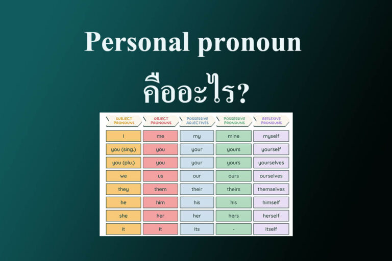 Personal pronoun คืออะไร